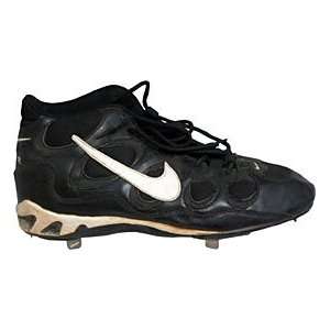   Unsigned Game Used Black Nike High Top Cleat