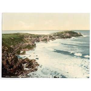  Photochrom Reprint of Newquay, Towan Head, Cornwall 