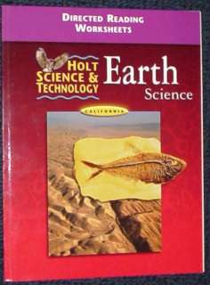 Holt Earth Science and Technology 6th Grade 6 WORKBOOK Homeschool 