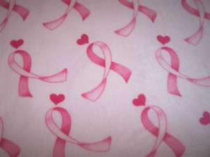 Pink Ribbon Breast Cancer Awareness Fleece Fabric   Various Prints 