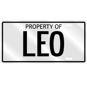    NEW  PROPERTY OF LEO  LICENSE PLATE SIGN NAME