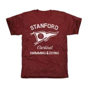  NCAA Stanford Cardinal Pennant Sport Tri Blend T Shirt 