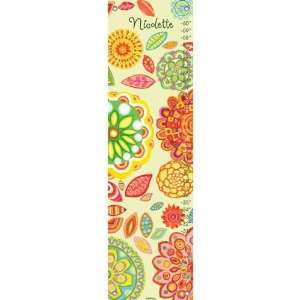   Oopsy Daisy Radiant Flowers Personalized Growth Chart