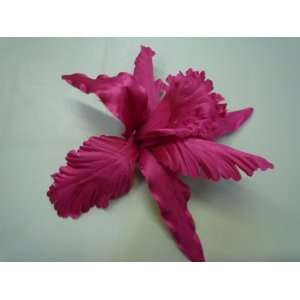  7 Silk Orchid Fabric Flower Pin 