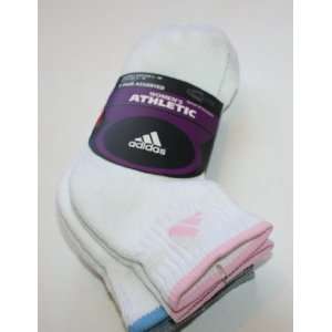  Adidas Womens Athletic Climalite Quarter Crew Socks 3 