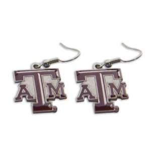  Texas A & M Aggies Dangle Logo Earring Set Ncaa Charm Gift 