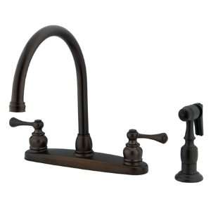 Princeton Brass PKB725BLBS 8 inch centerset Goose Neck kitchen faucet 
