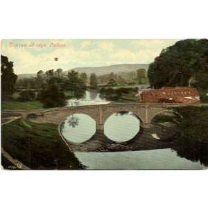   1910 Vintage Postcard Dinham Bridge Ludlow England UK 