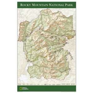 Rocky Mountain National Park Poster Sized Wall Map (tubed) National 