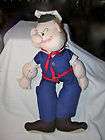 Popeye Doll Handmade Cloth One of a Kind Vintage 80s