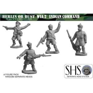   (WWII Miniatures 28mm) Indian Army Command (4 Pack) Toys & Games