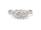 Hearts On Fire 18Kt Round Cut Diamond 3 Stone Engagement Ring WG 1 