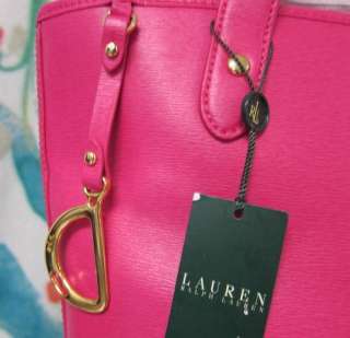 Authentic Ralph Lauren Newbury HOT PINK Shopper Tote Bag  