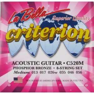 La Bella Acoustic Guitar Criterion Phosphor, .013   .056, C520M