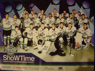 2009 10 Seattle Thunderbirds 18 x 24 Team Poster  