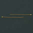 PAIR SOLID 22K GOLD HEAD PINS ~ Length 1.77 inches  