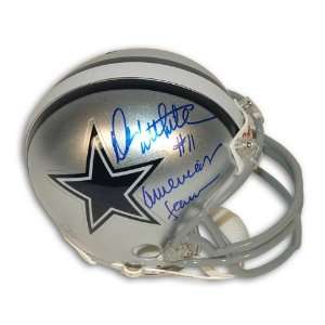 Danny White Dallas Cowboys Autographed Mini Helmet with Americas Teams 