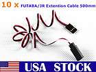 10x500mm Servo Receiver Extension Cable,Futaba JR Style Connector HX50 