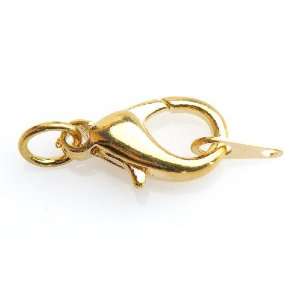  Large Gold Plated Lobster Clasp with Split Ring And Tag Catch 