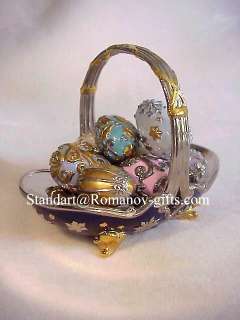 RUSSIAN IMPERIAL signed FABERGE Winter Egg Basket #594  