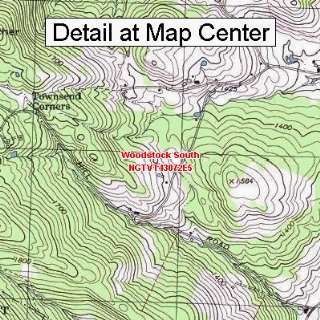 USGS Topographic Quadrangle Map   Woodstock South, Vermont (Folded 
