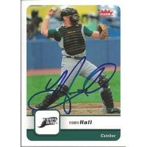  Toby Hall Signed Tampa Bay Rays 2006 Fleer Card Sports 