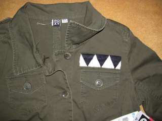   * Army Green Cord Elastic Waist Jacket NWT Womens Medium $69  