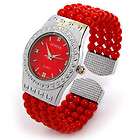 Womens Gossip mother of pearl face multi band quartz watch