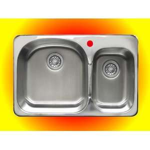   Overmount Double Bowl Kitchen Sink 31 1/2 T289