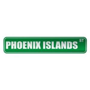   PHOENIX ISLANDS ST  STREET SIGN CITY KIRIBATI