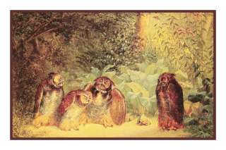 William Holbrook Beards Owls Bird Counted Cross Stitch Chart  