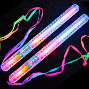  Flashing Clear Light Stick with Strap Set of 2 Everything 