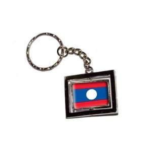  Laos Country Flag   New Keychain Ring Automotive