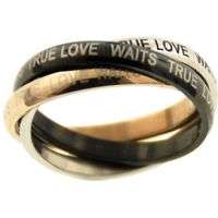 True Love Waits~Stainless Steel Purity Promise Triple Ring/Jewelry 