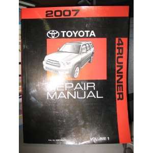  2007 TOYOTA 4RUNNER REPAIR MANUAL (VOLUMES 1,2 AND 4 ONLY 