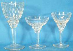 Set of 30 Vintage Tiffin Hand Cut Crystal Wine Glasses  