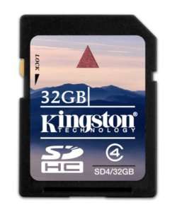 Kingston 32 GB Class 4 SDHC Flash Memory Card SD4/32GB  