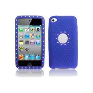  iPod Touch 4G Silicone Diamond Skin Case   Blue  