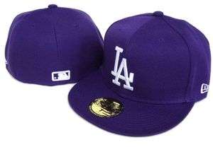 New Era 59fifty $35 Fitted MLB Hat LOS ANGELES DODGERS Purple Cap LA 