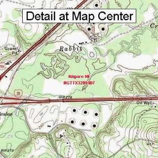 USGS Topographic Quadrangle Map   Kilgore NE, Texas (Folded/Waterproof 