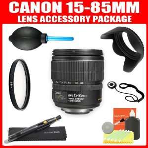  Canon EF S 15 85mm f/3.5 5.6 IS USM Lens + (72mm) UV 