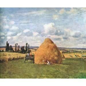  Oil Painting The Haystack, Pontoise Camille Pissarro 
