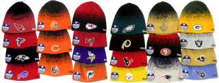 NFL Official Reebok Side Line Speckle Beanie Cap Winter Hat Assorted 
