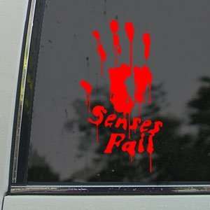  Senses Fail Red Decal Bloody Hand Rock Band Car Red 