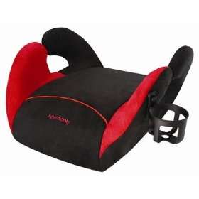  Harmony Carpooler Backless Booster Seat, Black with Red 