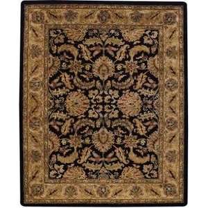  Capel   Forest Park   Floral Scroll Area Rug   56 x 86   Black 