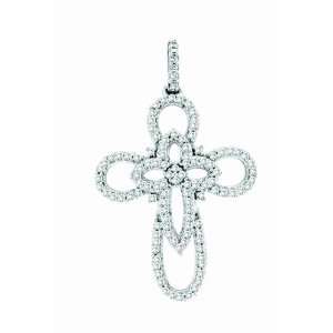 14K White Gold 0.27cttw Religiously Inclined Prong Set Round Diamond 