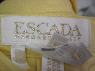 ESCADA Yellow Wool Knit Dress Pants Slacks Sz 40  