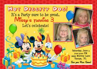 MICKEY MOUSE MINNIE MOUSE BIRTHDAY INVITATIONS  