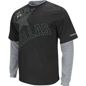 Dallas Stars Scrimmage Splitter Long Sleeve T Shirt (Black)  